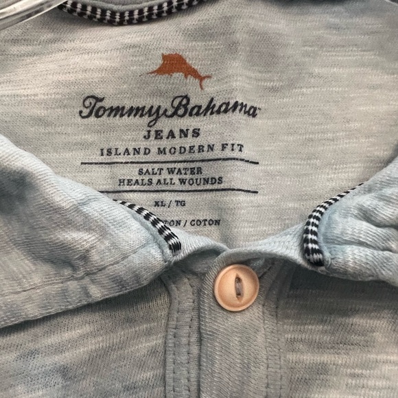 Tommy Bahama Blue Polo Shirt Classic Casual Fit - Picture 3 of 9